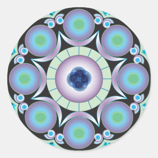 Adesivo Redondo "Water Mandala" - Stickers