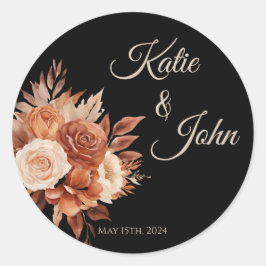 Adesivo Redondo Watercolor Autumn Elegance-Wed-