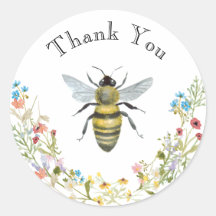 Watercolor Honey Beath Obrigado Personalizado