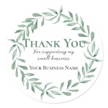 Watercolor Leafy Eucalyptus Wreath Muito Obrigado