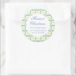Adesivo Redondo Watercolor Merry Christmas Garland Vintage<br><div class="desc">Aquarela Feliz Natal Garland Vintage Square Sticker. Este belo paletó de Natal apresenta a aquarela de Natal com arcos brancos e meias de Bedford. É perfeito se você está procurando adesivos clássicos,  sulistas,  de Natal do milênio. Mensagem-me para quaisquer ajustes ou itens de correspondência necessários :)</div>