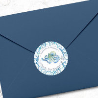 Watercolor Octopus Return Address Classic