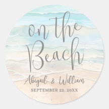 Watercolor On The Beach Wedding