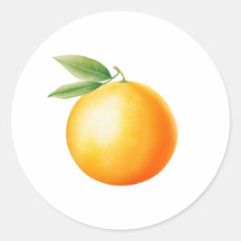 Adesivo Redondo Watercolor Orange