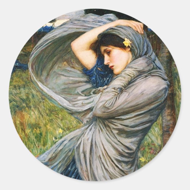 Adesivo Redondo Waterhouse Boreas Stickers (Frente)