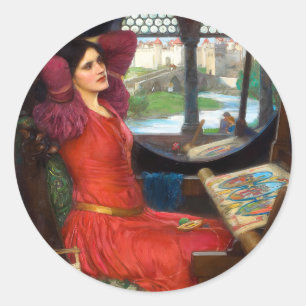 Adesivo Redondo Waterhouse Eu Estou Meio Doente de Sombras