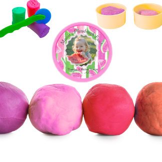 Adesivo Redondo Watermelon Birthday Favor Playdough Lid