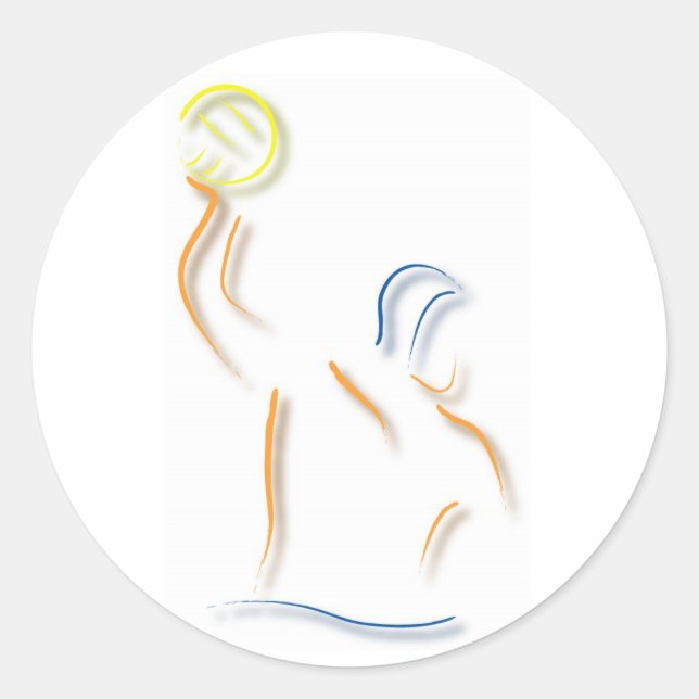 Adesivo Redondo Waterpolo Sticker (Frente)