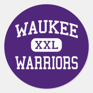 Adesivo Redondo Waukee - guerreiros - segundo grau - Waukee Iowa