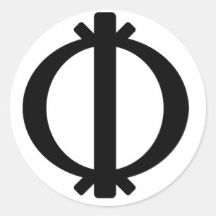 Adesivo Redondo Wawa Aba Símbolo de dureza e resistência