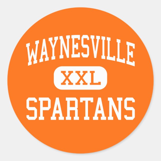 Adesivo Redondo Waynesville - Spartans - Alto - Waynesville Ohio (Frente)