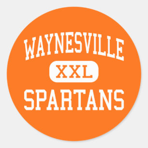 Adesivo Redondo Waynesville - Spartans - altos - Waynesville Ohio