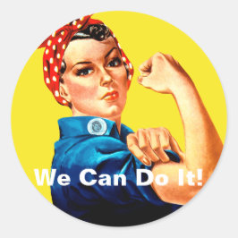 Adesivo Redondo We Can Do It! Rosie the Riveter