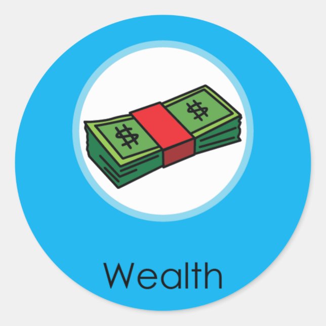 Adesivo Redondo Wealth Doljabi Doljanchi Dol aniversário coreano (Frente)