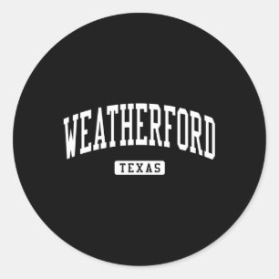 Adesivo Redondo Weatherford Texas Tx Athletic Sports