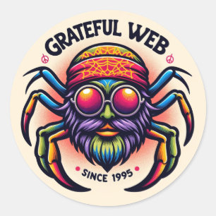 Adesivo Redondo Web Grateful - Spydye3