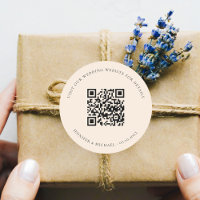 Web site de casamento creme QR informações de deta