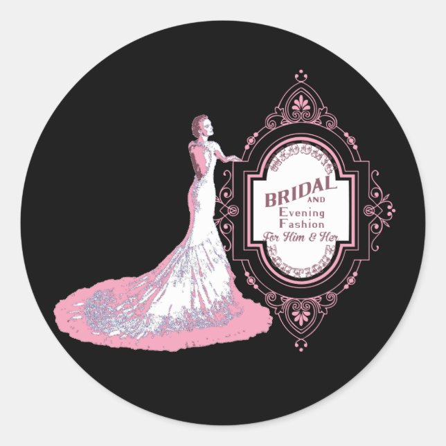 Adesivo Redondo WEDDING BOUTIQUE - Sticker (Frente)