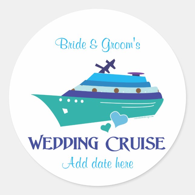 Adesivo Redondo Wedding Cruise (Frente)