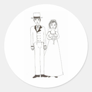 Adesivo Redondo Wedding de Jane Austen