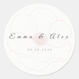 Adesivo Redondo Wedding Envelope Seal Sticker