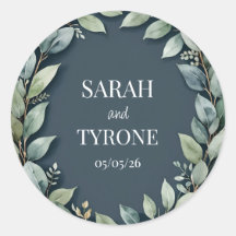 WEDDING EUCALYPTUS WREATH texto personalizado