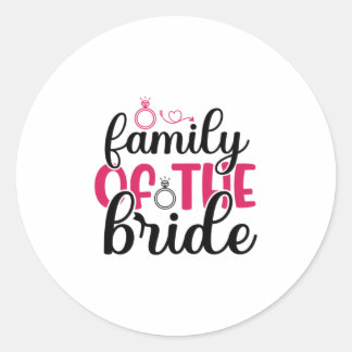 Adesivo Redondo Wedding Family Of The Bride