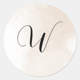 Adesivo Redondo Wedding Invitation Initial Stickers