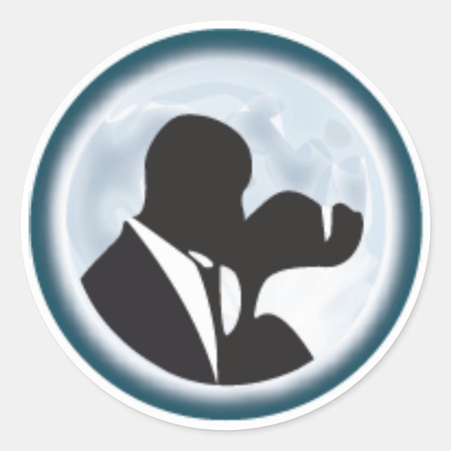 Adesivo Redondo Wedding Kiss (Frente)