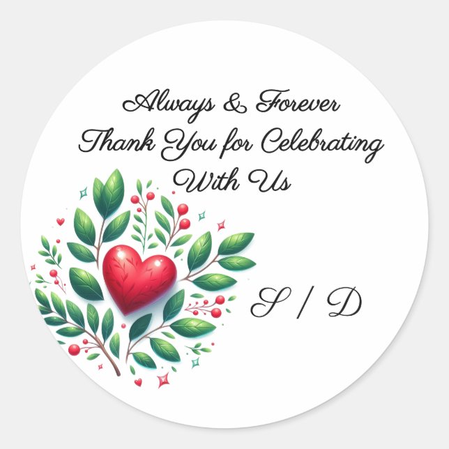 Adesivo Redondo Wedding Packaging Sticker (Frente)