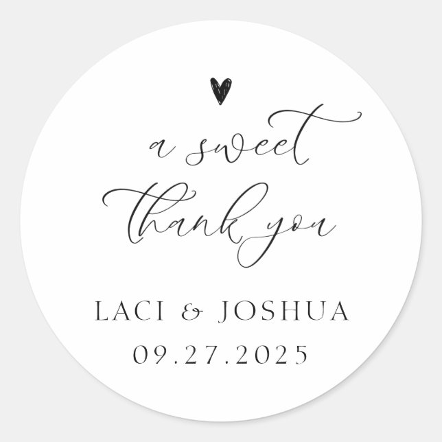 Adesivo Redondo Wedding Sticker Favor (Frente)