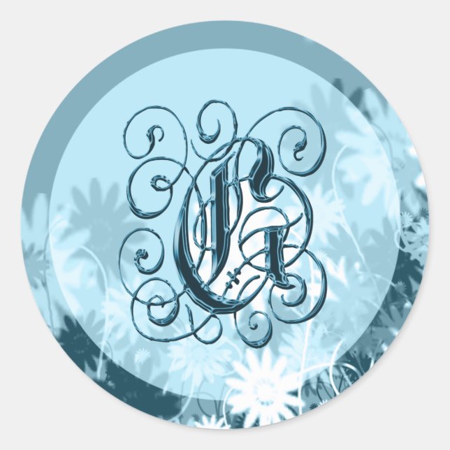 Adesivo Redondo Wedgewood Wedgewood Monograma G Seal (Frente)
