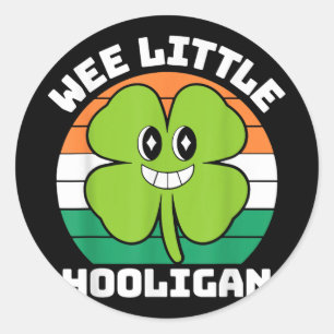 Adesivo Redondo Wee Little Hooligan Engraçado, Toddler