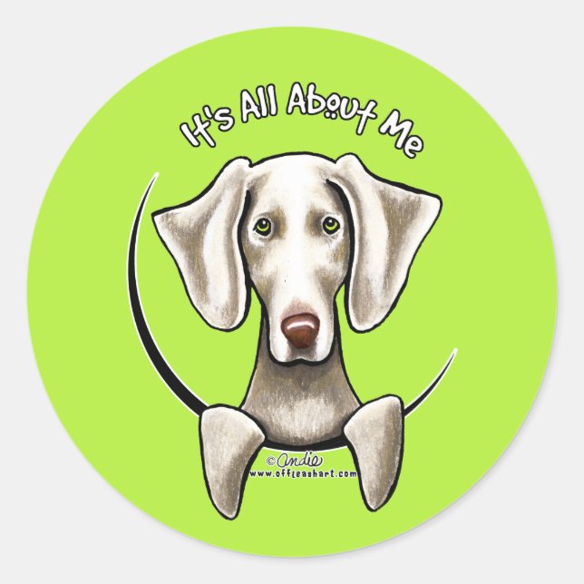 Adesivo Redondo Weimaraner IAAM (Frente)