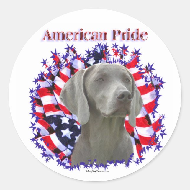 Adesivo Redondo Weimeraner Pride Sticker (Frente)
