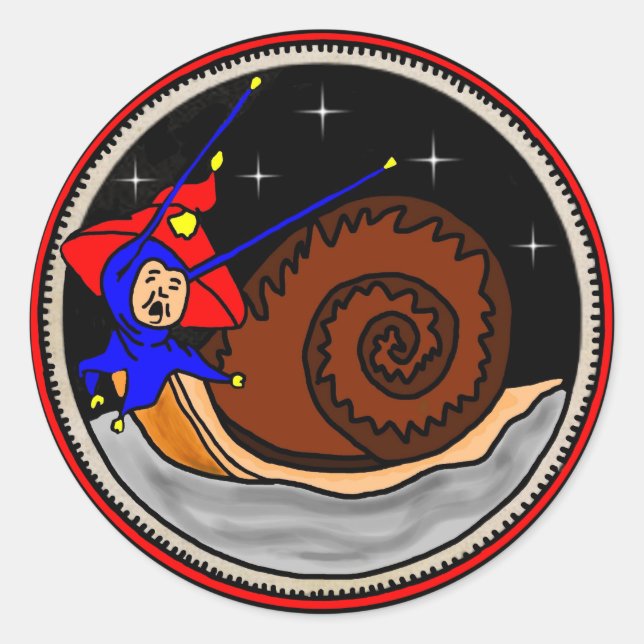 Adesivo Redondo Weird Snail (Frente)