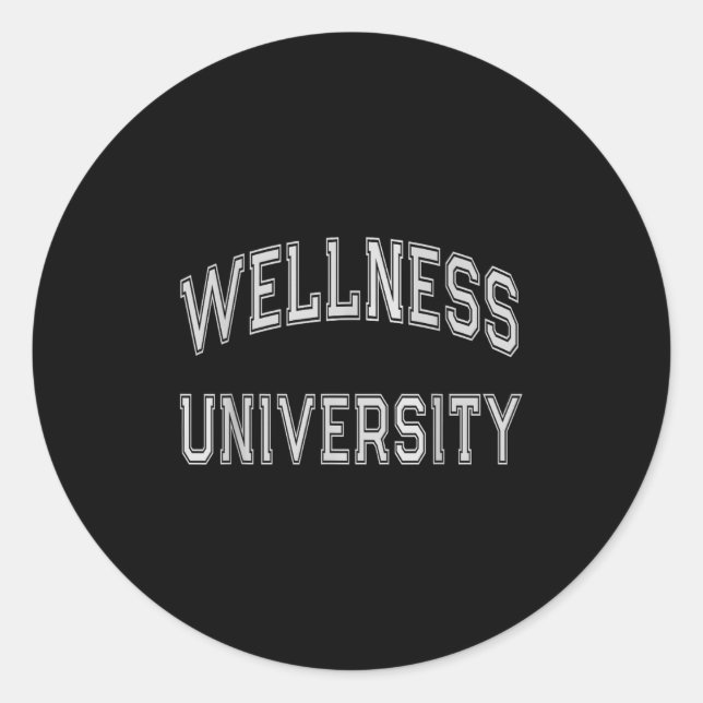 Adesivo Redondo Wellness University Squad Fitness Coach Gym Health (Frente)