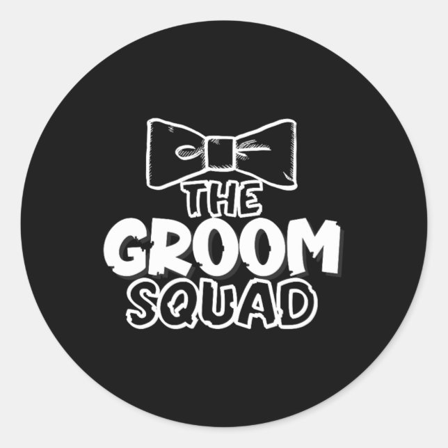 Adesivo Redondo Wells Groom Squad Love 2 (Frente)
