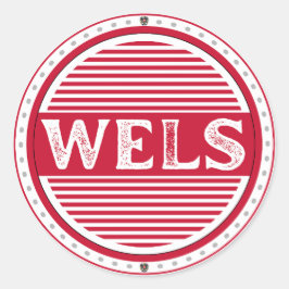 Adesivo Redondo Wels City Pride Emblem – Austrian Identity