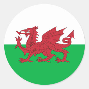 Adesivo Redondo Welsh Flag