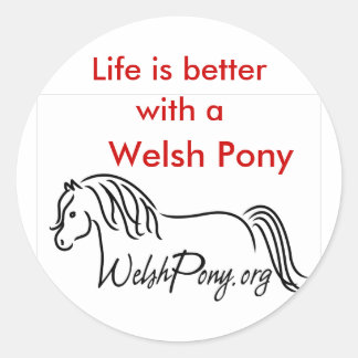 Adesivo Redondo Welsh Pony & Cob Society