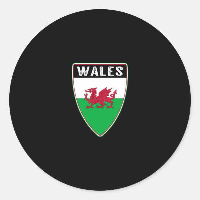 Adesivo Redondo Welsh Shield (Frente)