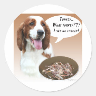 Adesivo Redondo Welsh Springer Spaniel Turquia