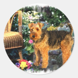 Adesivo Redondo Welsh Terrier Art Gifts