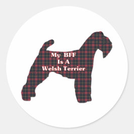 Adesivo Redondo Welsh Terrier BFF Sticker