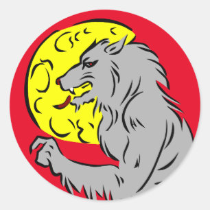 ADESIVO REDONDO WEREWOLF E UM VESTIDO DE LUA CHEIA
