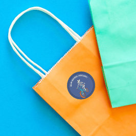 Adesivo Redondo Werewolf Skeleton on a BMX Bike Personalized