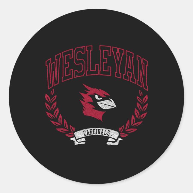 Adesivo Redondo Wesleyan Cardinals Victory (Frente)