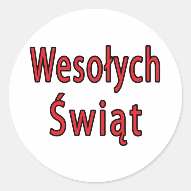 Adesivo Redondo Wesolych Swiat (Frente)