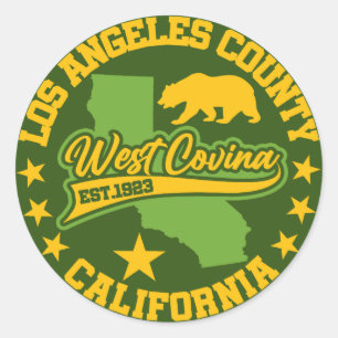 Adesivo Redondo West Covina, Califórnia
